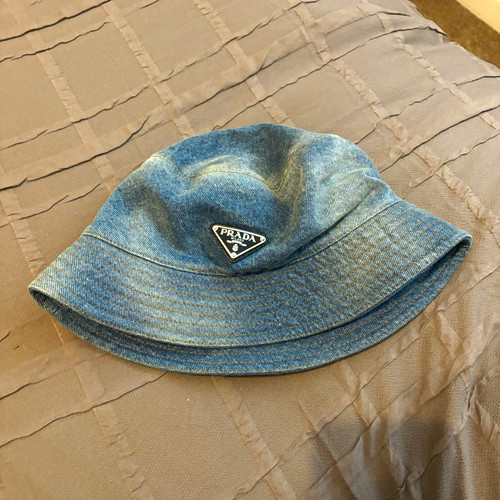 Prada denim bucket hat blue - prada,