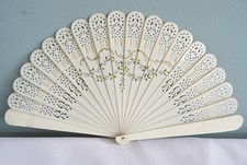 Vintage celluloid brise fan - vintage,