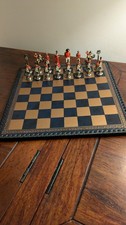 Italfama chess set Napoleon theme Made In Italy Hand Painted 