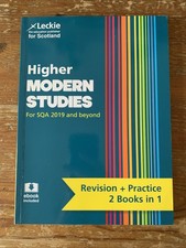 Leckie Higher Modern Studies Revision & Practice 2 Books in 1 SQA. Excellent.