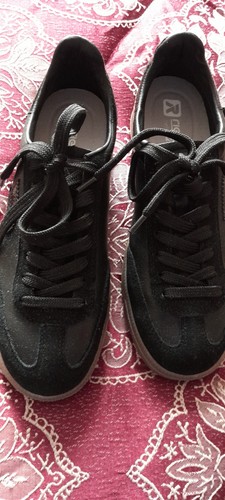 Size black leather suede - size, leather/suede