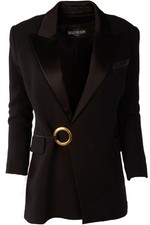 BALMAIN BLACK WOOL BLAZER FR