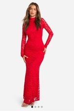 boohoo Lace Open Back Maxi