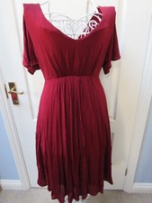 Tiffany Rose Maternity Dress Size 10 12 Red Occasion Fit Flare Boho Jersey BNWT