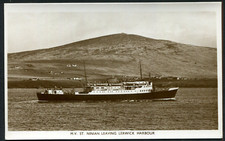 Lerwick Shetland - MV St Ninian - Shetland Shipping Postcard c1950 (R2934)