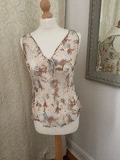 Nicole Farhi silk top size 10 - see measurements