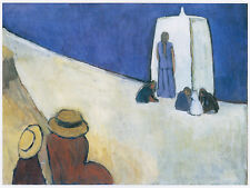 Studland Beach scene Vanessa Bell print in 11 x 14 mount ready to frame SUPERB