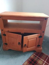 Corona COR25 Corner TV Unit Media Solid Pine Cabinet