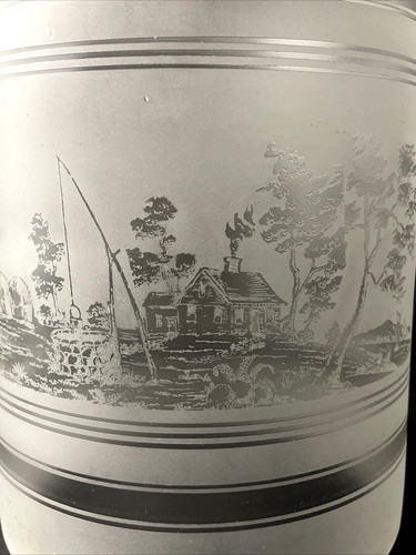 Antique acid etch glass oil - antique,