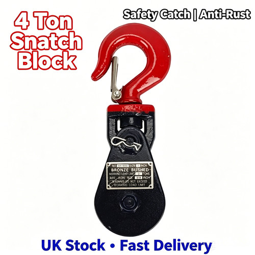 Ton snatch block - with, hook
