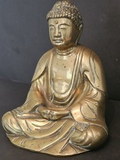 Antique Japanese Brass Buddha