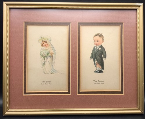 Vintage framed bride groom - vintage,
