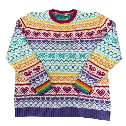 Fair isle nordic knit sweater - fair,