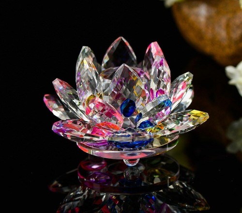 Large size crystal glass - large, lotus