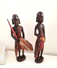 Wooden Maasai Warrior and Wife