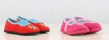 Girls slippers warm anti slip red fuchsia 