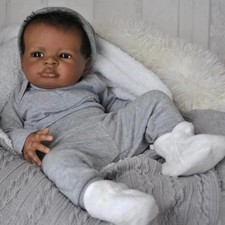 19" African Reborn Baby Doll