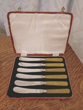 Vintage ART DECO Set 6 Yellow