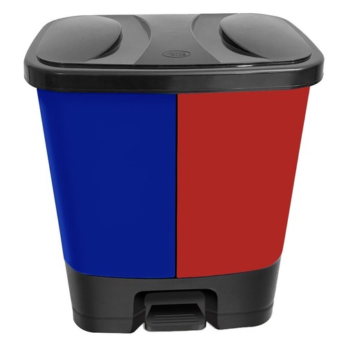 Plastic twin pedal bin - plastic, &