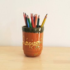 Vintage Pencil Holder Spanish