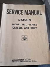 Datsun Model N 10 Cherry original Chassis & Body Service Manual CHBO-N10