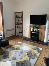 Yellow and Grey Living Room Rug - Dunelm Geometric Pattern