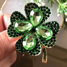 Large rhinestone four leaf - four,