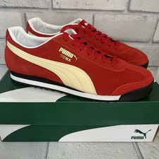 Puma roma trainers red suede - roma,