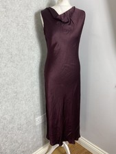 M&S St Michael Burgundy Satin