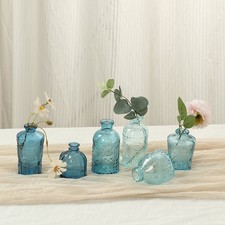 6 MIXED BLUE Decorative Glass