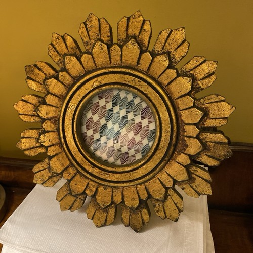 Wooden sun picture frame - picture, wall