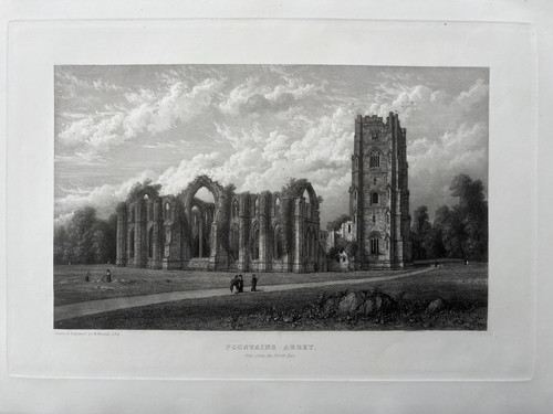 1846 antique print fountains - print;,