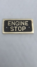 narrowboat engine stop label