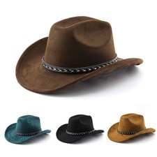 Mens Suede Western Cowboy Hat