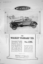 Old 1923 Wolseley Standard Ten