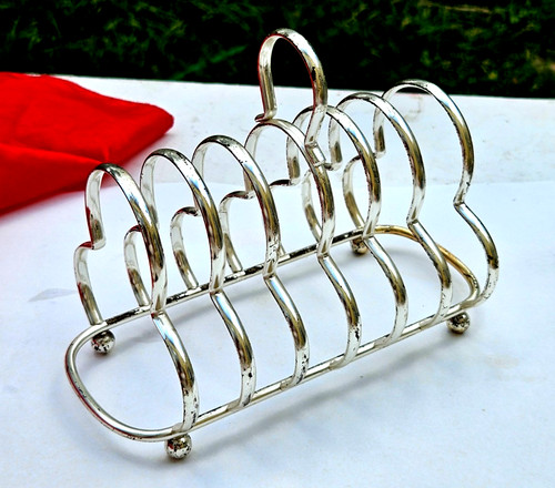 Vintage silver plated - plated, toast