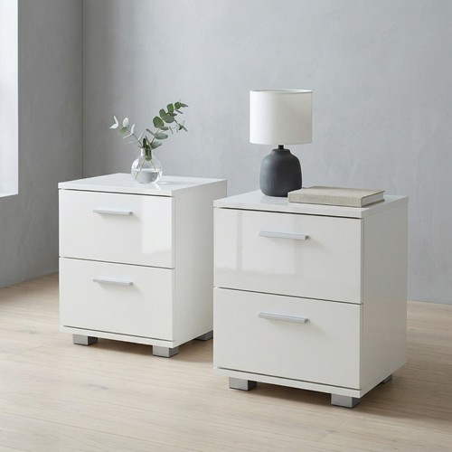 Pair lido drawer bedside - of,