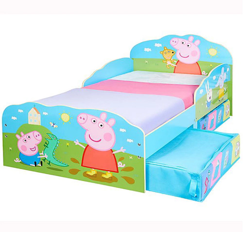 Peppa pig toddler bed - toddler, storage