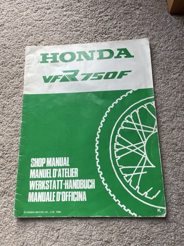 Honda vfr750f shop manual - shop,