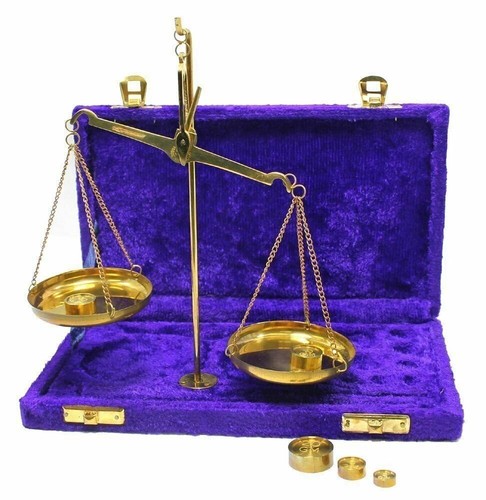 Antique brass polished balance - polished,