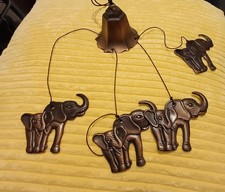 Brass elephant wind chime