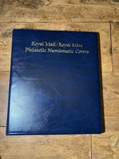 Empty Royal Mint Royal Mail Blue Leather Look Philatelic Numismatic Covers Album