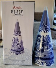 New Boxed Spode blue Italian Large bone china Christmas tree ornament