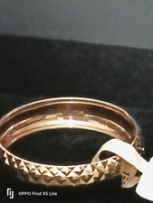 9ct Rose Gold Diamond Cut Band Ring Sz Q BNIB Lovely Gift