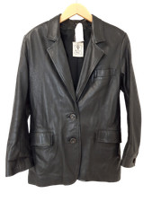 FIRENZE PELLE Ladies UK 16 Vintage Italian Black Soft Leather Jacket Pre - Loved