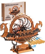 3D Wooden Viking Dragon Ship