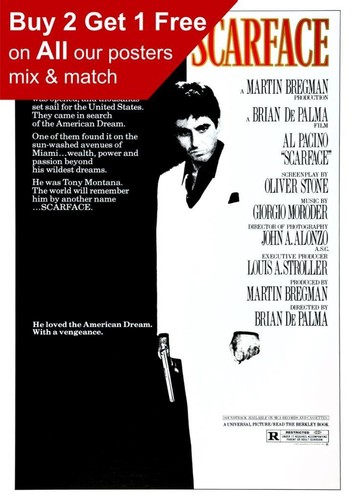 Scarface movie poster a3 - poster,