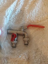 Spray Water Connection Double Tap IBC Tank Adapter S60X6 1/2" Garden Hose Faucet