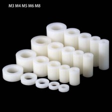 Nylon Spacer Washer Round Standoff Plastic For Screw Not-Threaded M3 M4 M5 M6 M8