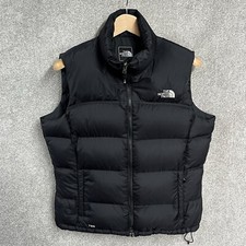 The North Face Gilet Womens Medium Black Nuptse 700 Down Body Warmer Ladies
